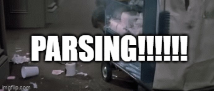 still of the animated gif with the large text 'parsing' appearing